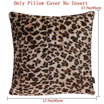 Faylapa 4 Pack Leopard Print Pillow Covers for Home Decor