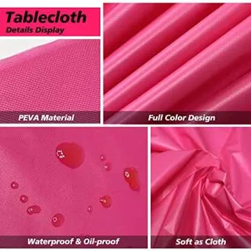 Hot Pink 4 Pack Plastic Table Cloth for Parties