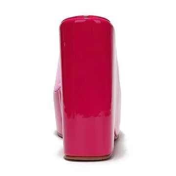 Stylish Cape Robbin Pinkki Clear Strap Wedge Heels