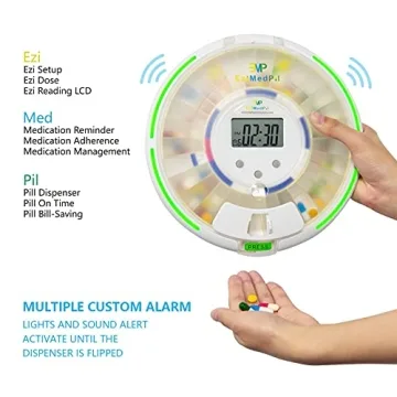 EziMedPil Automatic Pill Dispenser with Alarms & Light
