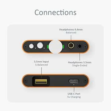 iFi Hip-dac2 - Portable Balanced DAC Headphone Amplifier for Android, iPhone with USB Input Only/Outputs: 3.5mm Unbalanced / 4.4mm Balanced – MQA Decoder