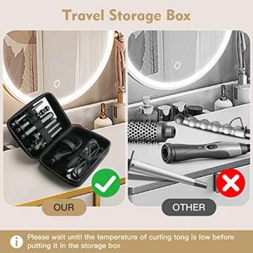 5 in 1 Curling Iron & Straightener Set - Interchangeable Barrels, Instant Heat Up, LED Display