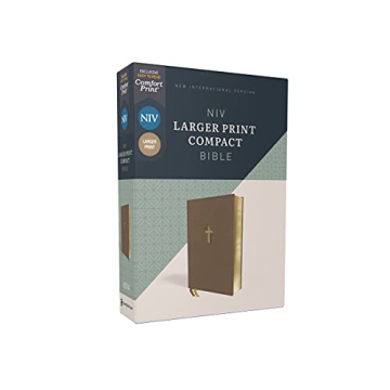 NIV Larger Print Compact Bible Soft Cover Brown Gift