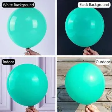 PartyWoo Teal Balloons, 127 pcs Teal Blue Balloons Different Sizes Pack of 36 Inch 18 Inch 12 Inch 10 Inch 5 Inch Turquoise Balloons for Balloon Garland or Balloon Arch as Party Decorations, Teal-Y69