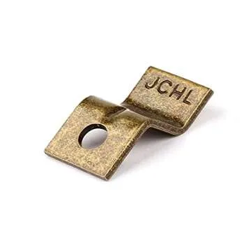 JCHL Table Desk Top Fasteners with Screws Bronze Heavy Duty Z Table Top Connectors Table Clips/Table Top Brackets, 50 Packs Set (Include 50 Clips and 50 Screws) 50-Bronze