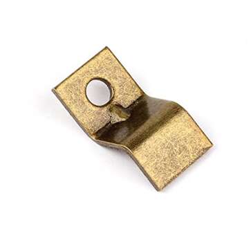 JCHL Table Desk Top Fasteners with Screws Bronze Heavy Duty Z Table Top Connectors Table Clips/Table Top Brackets, 50 Packs Set (Include 50 Clips and 50 Screws) 50-Bronze