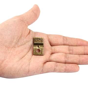 JCHL Table Desk Top Fasteners with Screws Bronze Heavy Duty Z Table Top Connectors Table Clips/Table Top Brackets, 50 Packs Set (Include 50 Clips and 50 Screws) 50-Bronze