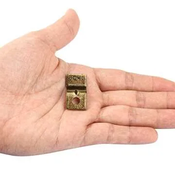 JCHL Table Desk Top Fasteners with Screws Bronze Heavy Duty Z Table Top Connectors Table Clips/Table Top Brackets, 50 Packs Set (Include 50 Clips and 50 Screws) 50-Bronze