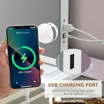 FENCHILIN Vanity Mirror with Bluetooth and LED Lights