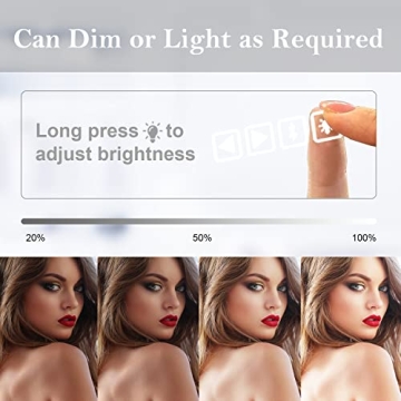 FENCHILIN Vanity Mirror with Bluetooth and LED Lights