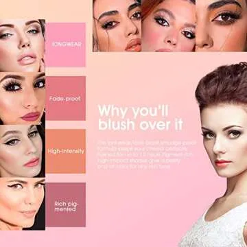 12 Colors Cream Blush Palette - Vibrant Shades for All