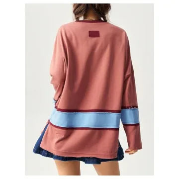 SOLY HUX Women's Oversized Graphic Sweatshirt Fall Essential