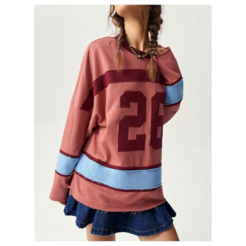 SOLY HUX Women's Oversized Graphic Sweatshirt Fall Essential