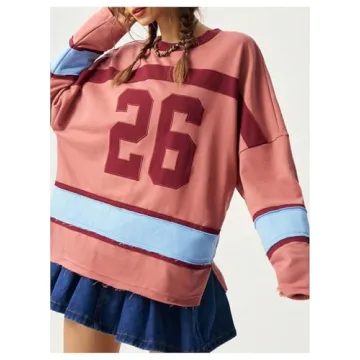 SOLY HUX Women's Oversized Graphic Sweatshirt Fall Essential