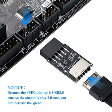 MZHOU USB 2.0 Front Panel Header Adapter for Efficient Connectivity