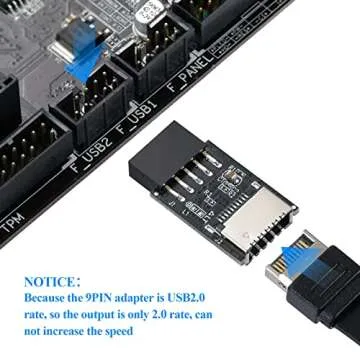 MZHOU USB 2.0 Front Panel Header Adapter for Efficient Connectivity