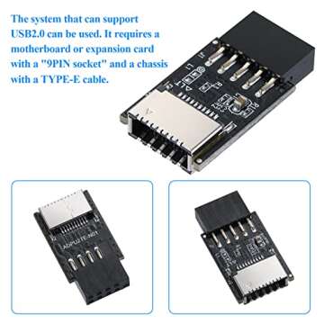MZHOU USB 2.0 Front Panel Header Adapter for Efficient Connectivity