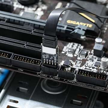 MZHOU USB 2.0 Front Panel Header Adapter for Efficient Connectivity