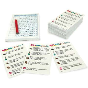 80’s 90’s Trivia Party Game with 1,000 Questions