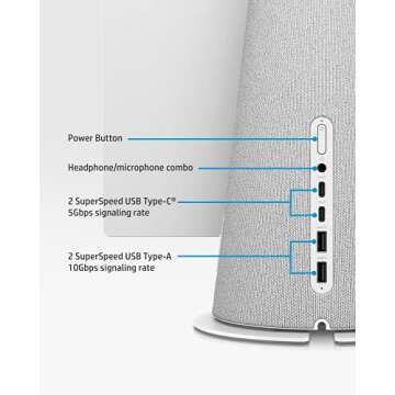 HP Chromebase 21.5" All-in-One Desktop, Intel Pentium Gold 6405U Processor, 4 GB RAM, 64 GB Storage, Rotating Full HD IPS Touchscreen, Chrome OS, Bluetooth Keyboard and Mouse Combo (22-aa0012, 2021)