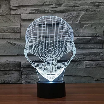 Colorful 3D Alien LED Night Light Perfect for Gifts