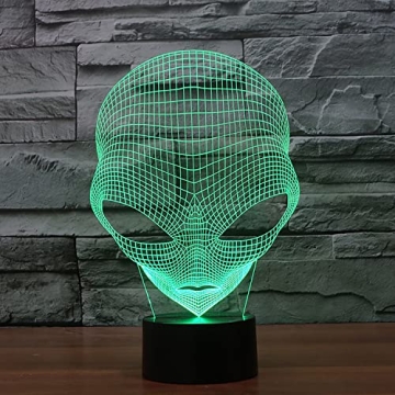 Colorful 3D Alien LED Night Light Perfect for Gifts