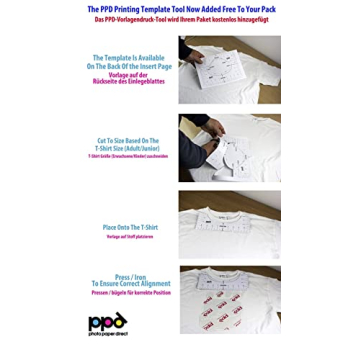 PPD Iron-on Transfer Paper for Light Fabrics - 40 Sheets