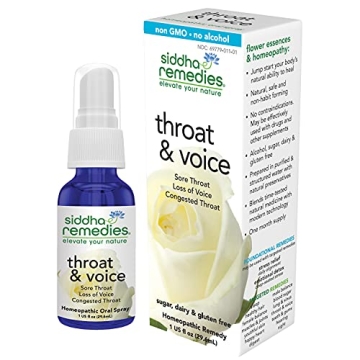 Siddha Remedies Throat & Voice Homeopathic Oral Spray - Fast Relief for Sore Throats