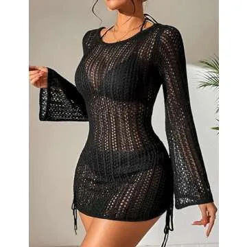 Fayenne Crochet Backless Sexy Swimsuit Cover-Up
