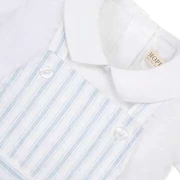 Hope & Henry Baby Boy Shortie Overall & Top Set