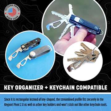 Keyport MOCA 10-in-1 Keychain Multitool (Stainless) | EDC Multi Tool: Pry Bar, Bottle Opener, Screwdriver, Box Opener, Cord Cutter & More | TSA Key Tool | EDC Gear | For Key Organizer & Key Chain