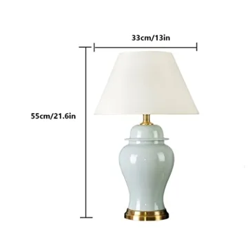 CURTEK Modern Ceramic Table Lamp for Home Decor