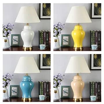 CURTEK Modern Ceramic Table Lamp for Home Decor
