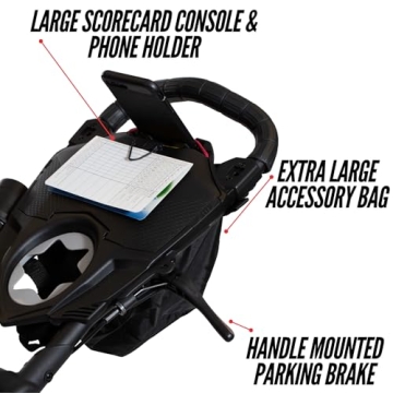 Bag Boy Nitron 3 Wheel Golf Push Cart with Auto-Open Tech
