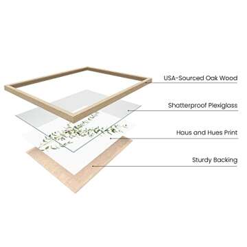 HAUS AND HUES Botanical Plant Wall Art Prints - Set of 4 Essential Wall Decor