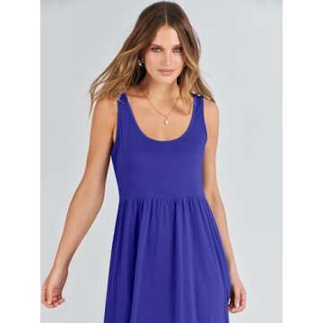 ANRABESS Summer Maxi Sundress With Pockets - Women’s Casual Wear