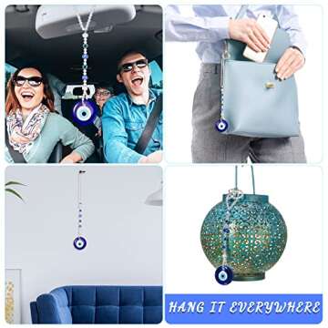 Evil Eye Car Hanging Ornament for Protection & Decor