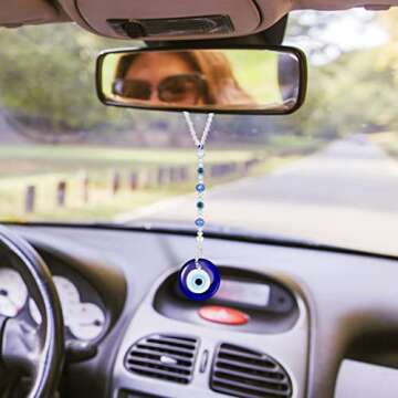 Evil Eye Car Hanging Ornament for Protection & Decor