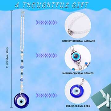 Evil Eye Car Hanging Ornament for Protection & Decor