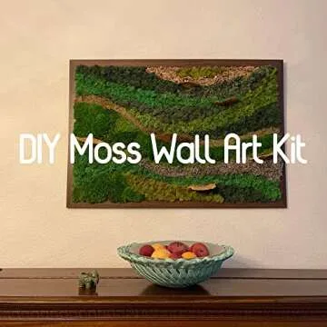 Prefleur Preserved Sheet Moss Natural Green Decorative Real Natural Green DIY Kit Gardenning Art Wall Decor Florist Decor Easter Table Decor Wedding(2 sq.ft.) (Green-B)