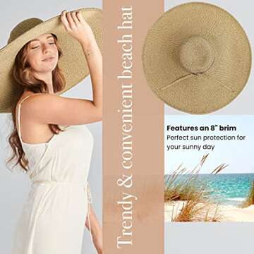 San Diego Hat Company UBX2535 Ultrabraid XL Brim Sun Hat Multi Brown One Size