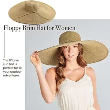 San Diego Hat Company UBX2535 Ultrabraid XL Brim Sun Hat Multi Brown One Size