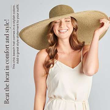 San Diego Hat Company UBX2535 Ultrabraid XL Brim Sun Hat Multi Brown One Size