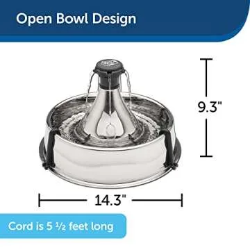PetSafe Drinkwell 360 Fountain - Stainless Steel, Adjustable Flow