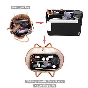 ZTUJO Felt Purse Organizer for Handbags & Totes