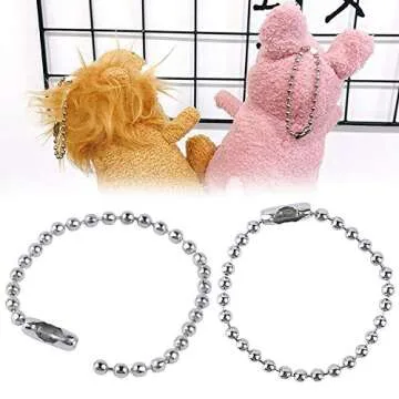 BronaGrand 100pcs 150mm Long Bead Connector Clasp 2.4 mm Diameter Ball Bead Chains Keychain Tag Key Rings