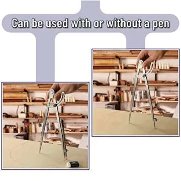 Mr. Pen- Professional Large Compass for Woodworking, 12 Inch Compass with Wing, Compass for Geometry, Compass Drawing Tool, Woodworking Compass, Pencil Compass for Carpenter, Drafting, Drawing Compass