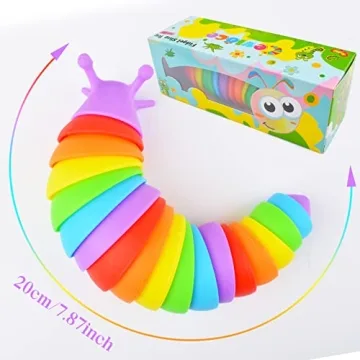 Cevioce Fidget Slug Toy Sensory Stress Relief for All Ages