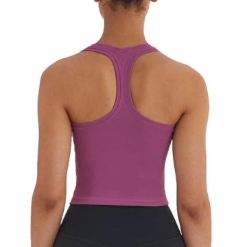 Stylish Women's Cropped Racerback Tank Tops - Perfect for Yoga and Casual Wear