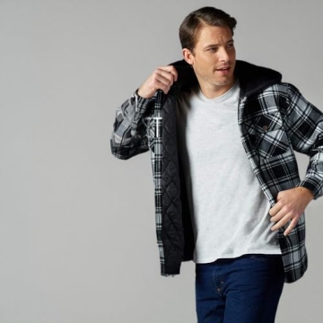 Wrangler Quilted Lined Flannel Shirt Jacket for Men